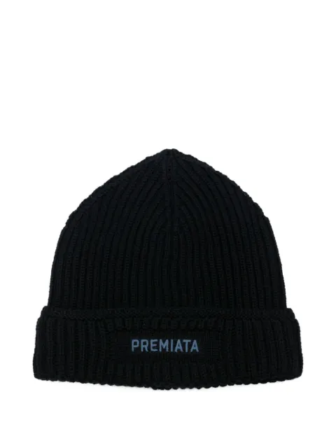 Premiata ribbed virgin-wool beanie