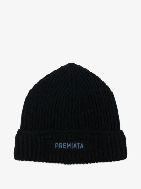 Premiata ribbed virgin-wool beanie