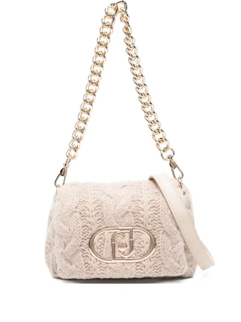 LIU JO mini cable-knit shoulder bag