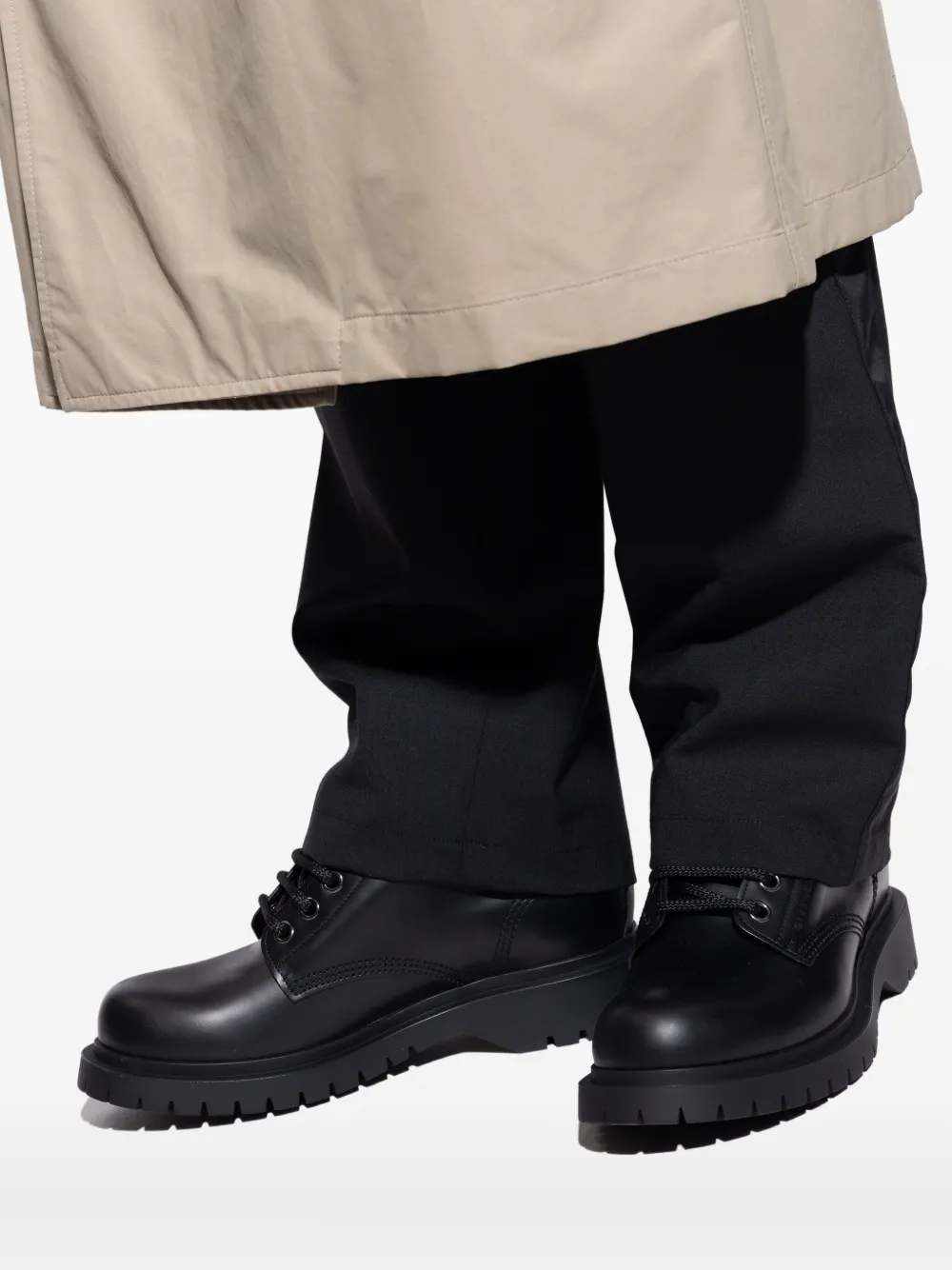 Givenchy lace-up leather boots Black