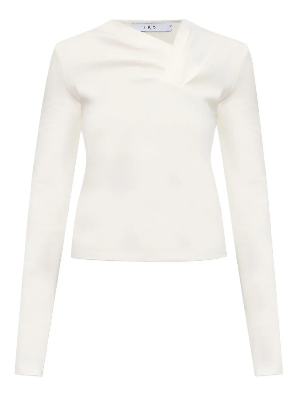 IRO draped-neckline long-sleeve top | White | Image 1