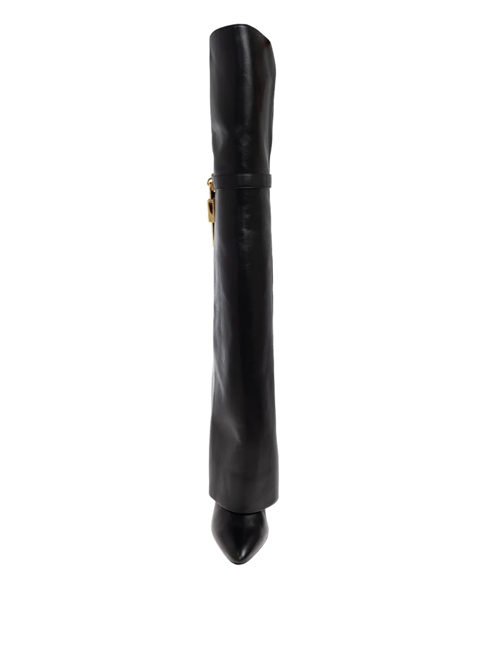 Givenchy Shark Lock Stiletto Leather Over-the-knee Boots In Black