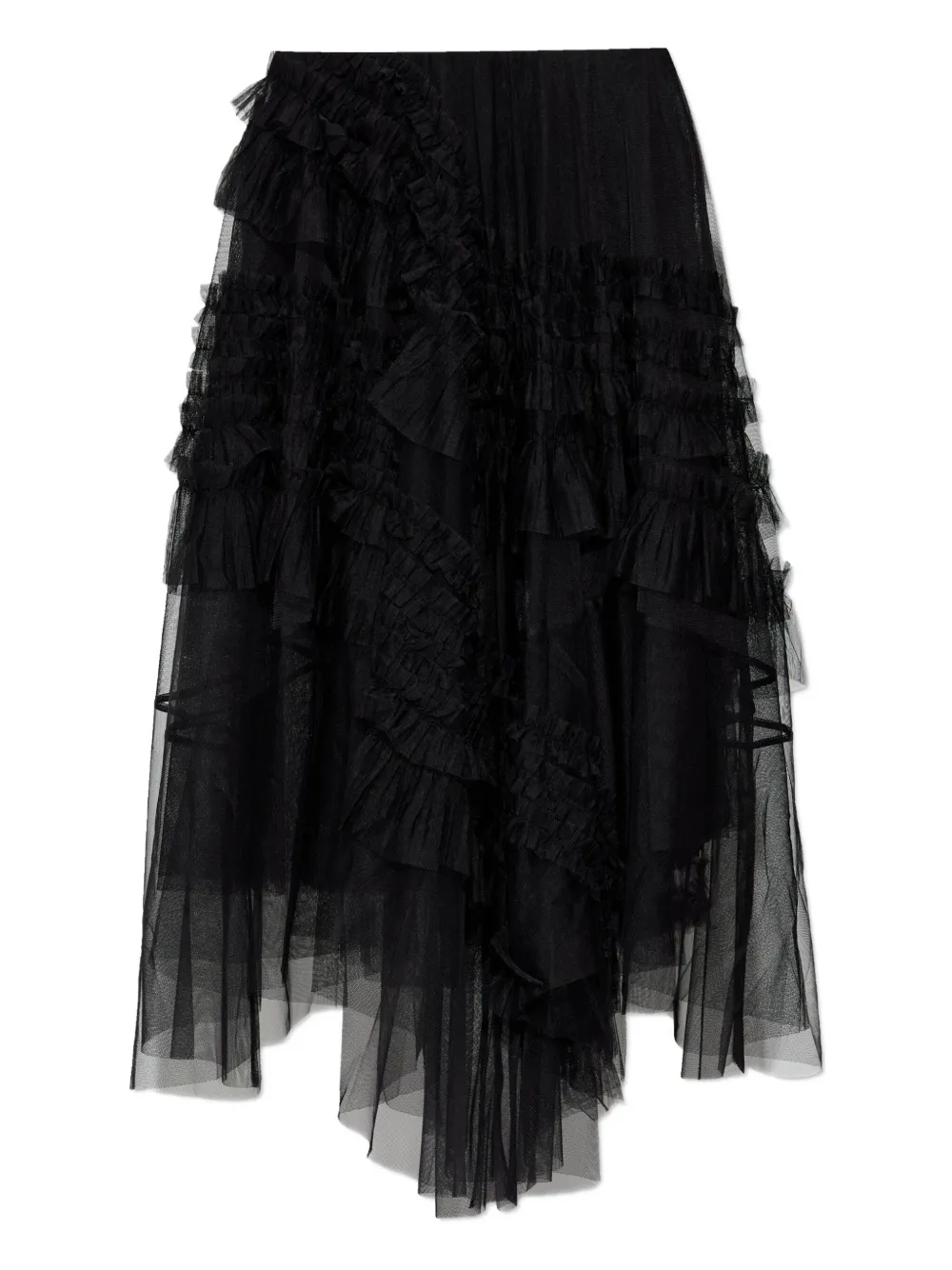 AllSaints Jen ラッフル チュールスカート - ブラック AllSaints Jen ラッフル チュールスカート - ブラック