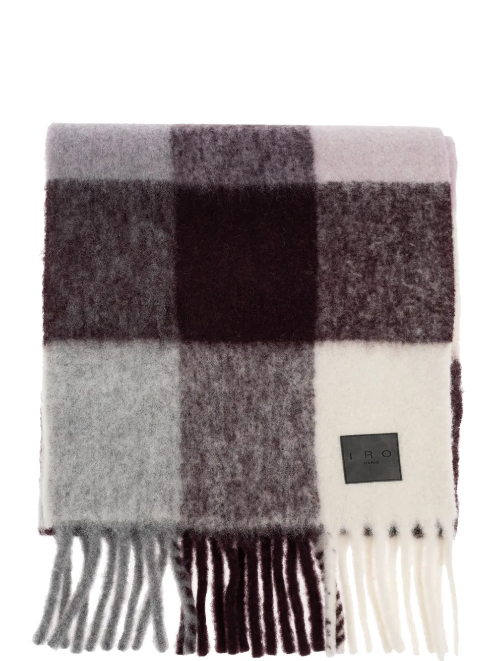 Iro Checked Fringed Scarf In Multi