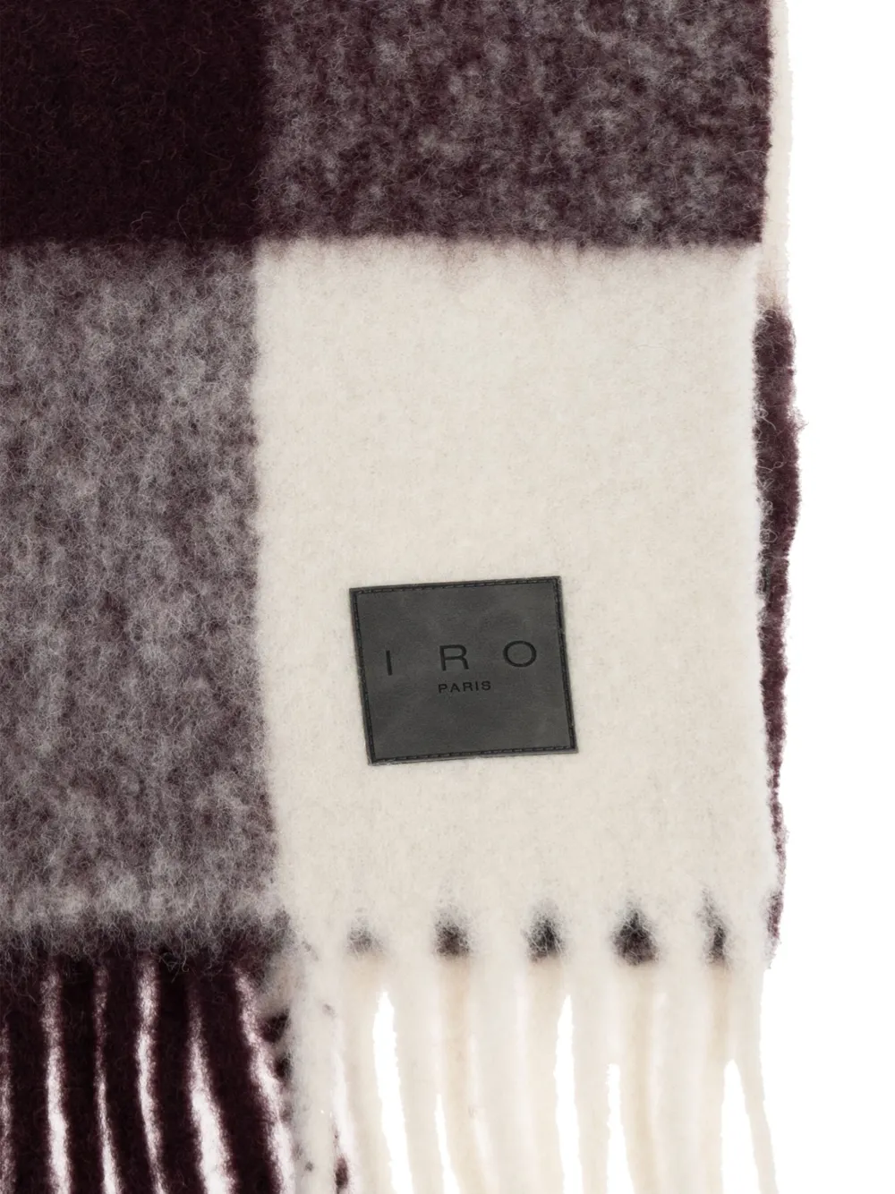 Iro Checked Fringed Scarf In Multi