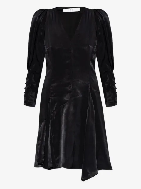 IRO puff-sleeve asymmetric mini dress