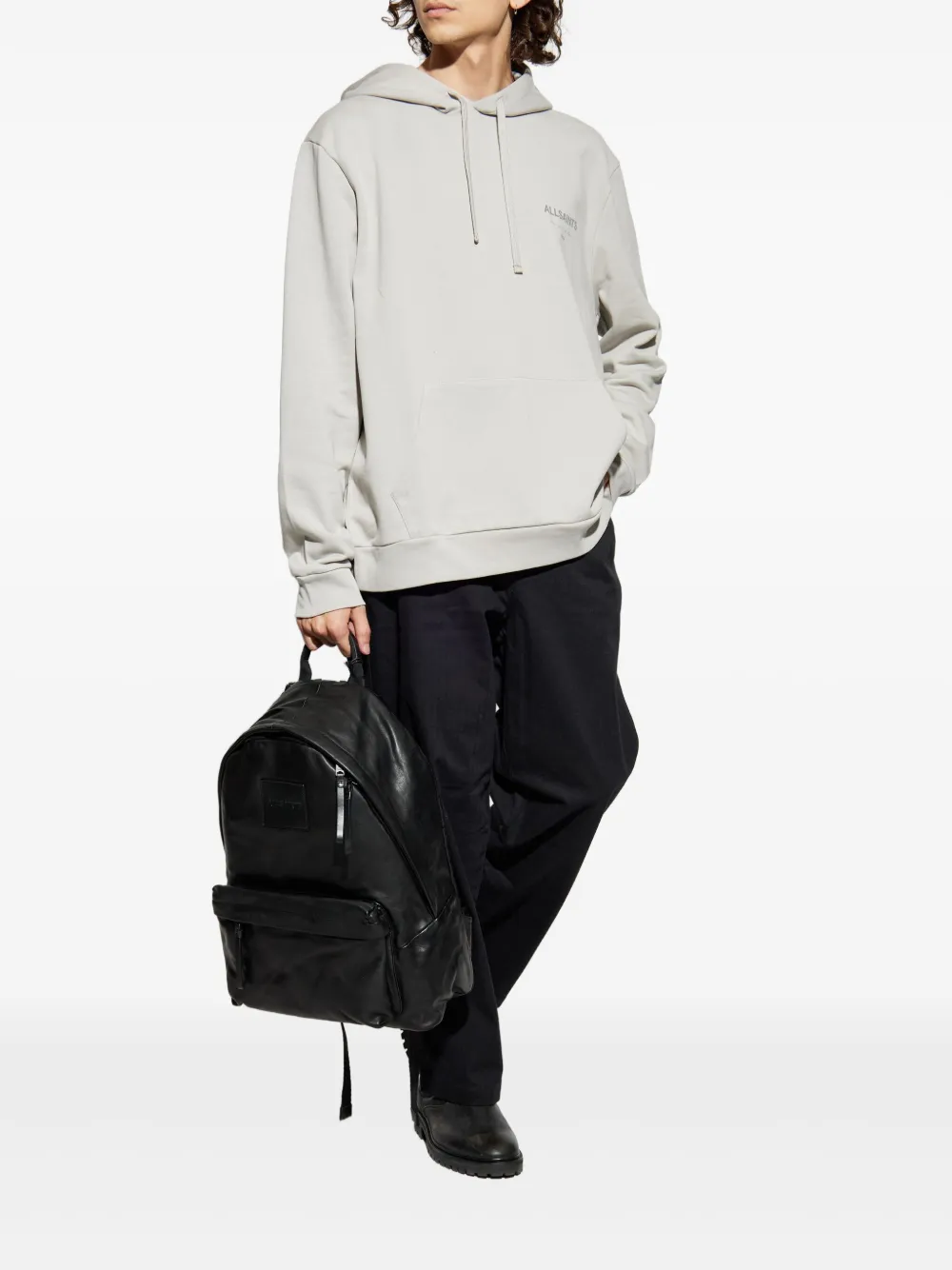 Allsaints Logo-print Hoodie In Multi