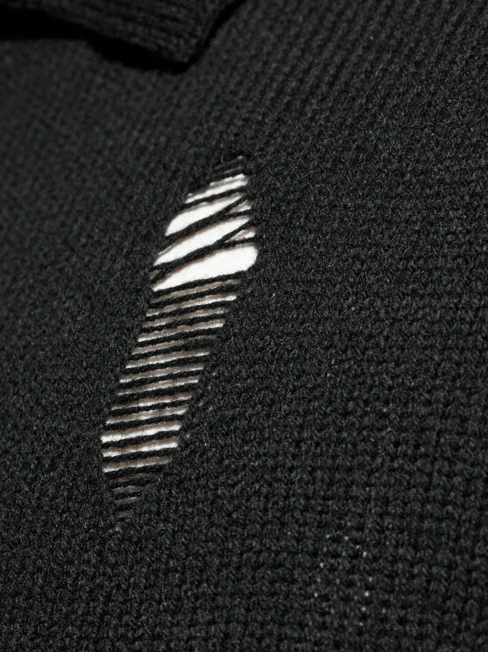 Yohji Yamamoto Distressed Buttoned Cardigan In Black