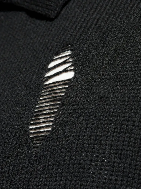 Yohji Yamamoto ダメージ カーディガン | ブラック | FARFETCH JP