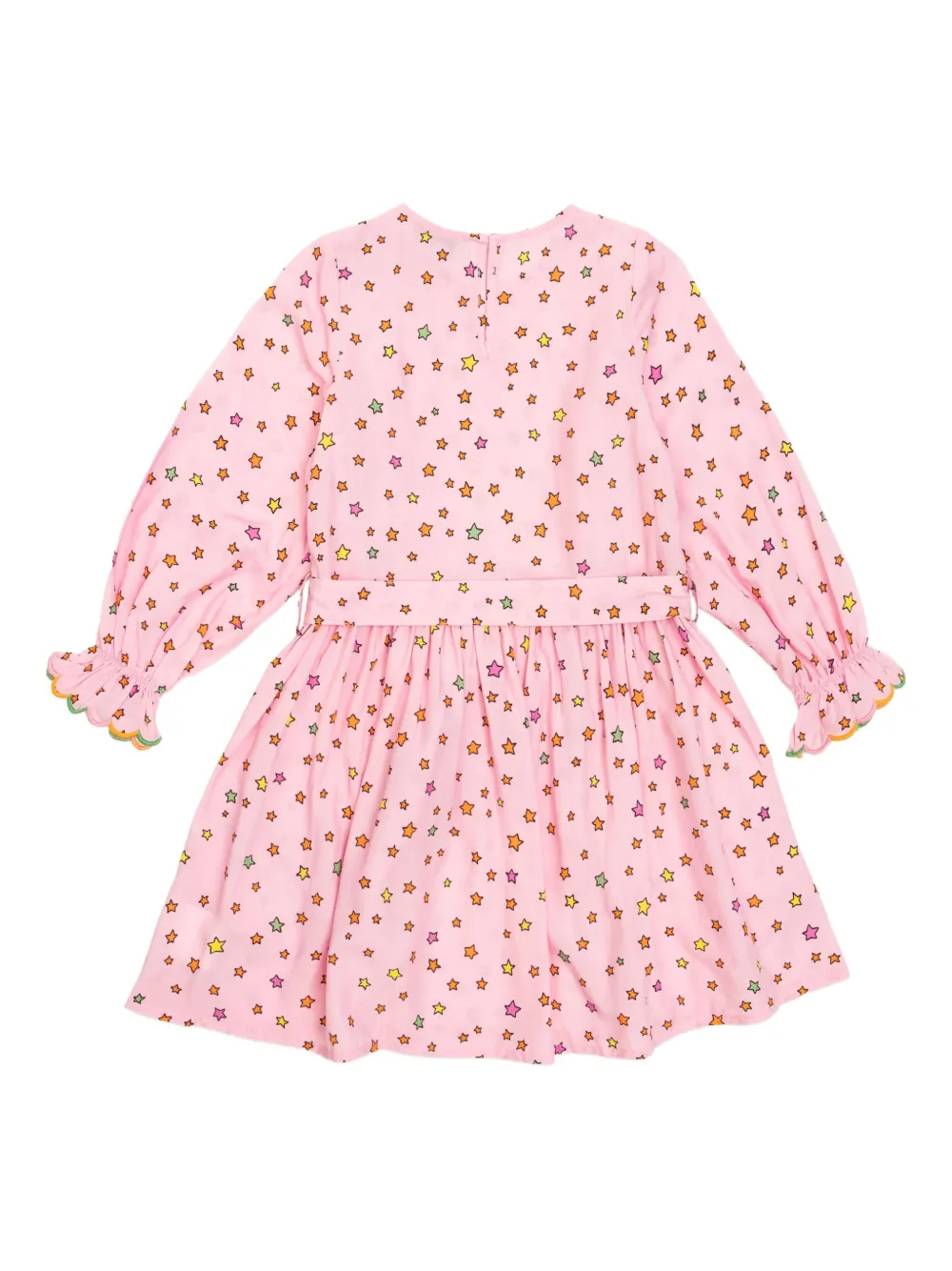 Stella McCartney Kids Jurk met sterrenpatroon en ruches Roze