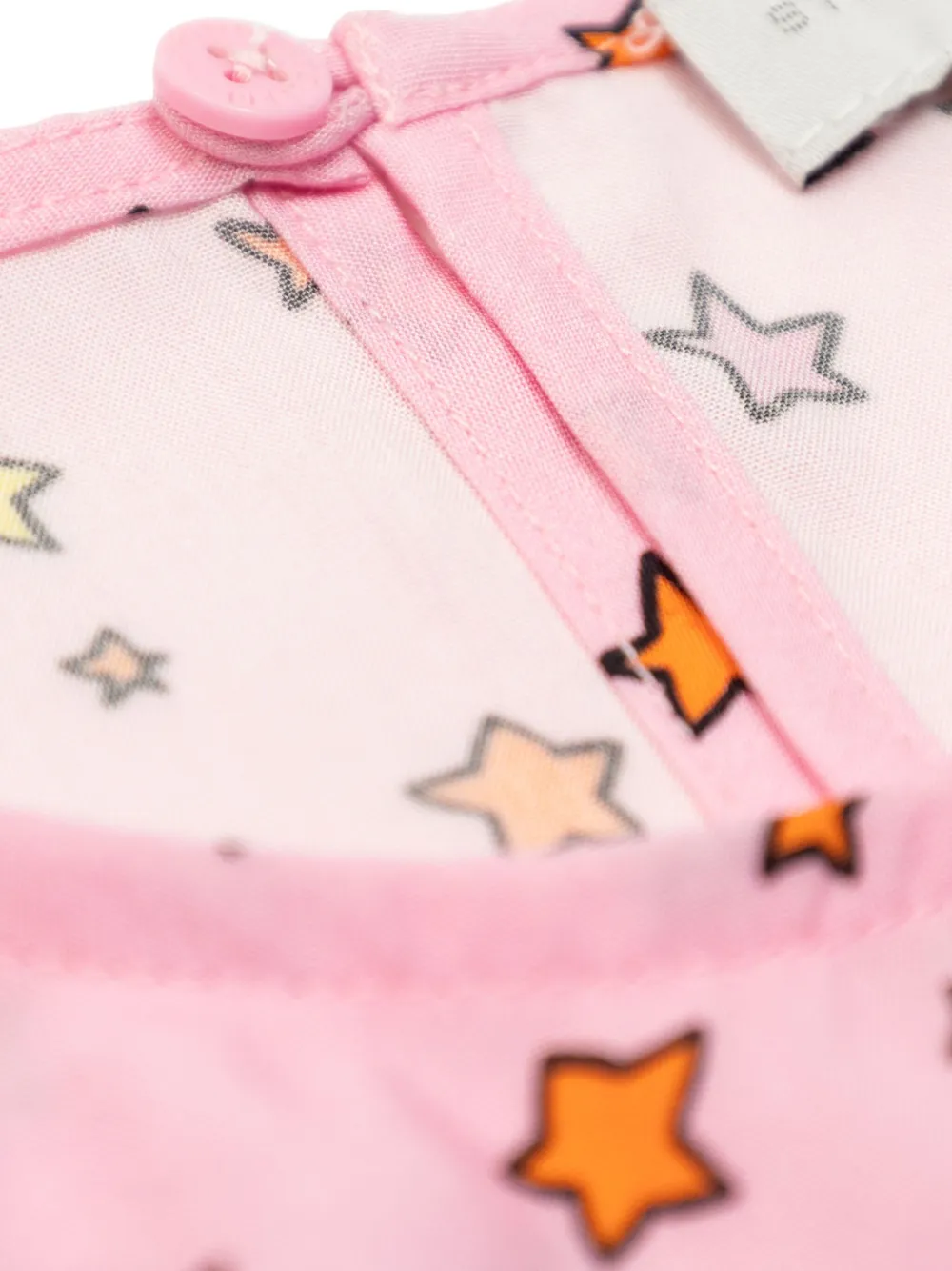 Stella McCartney Kids Jurk met sterrenpatroon en ruches Roze