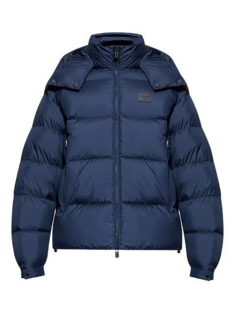 Emporio Armani attached-hood quilted padded  jacket