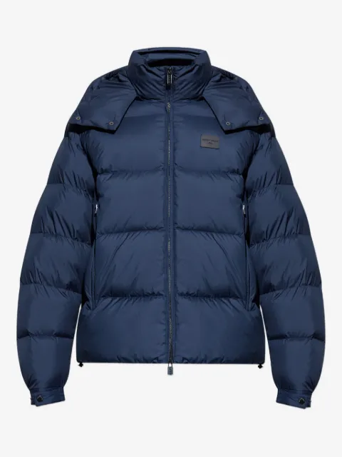 Emporio Armani attached-hood quilted padded  jacket