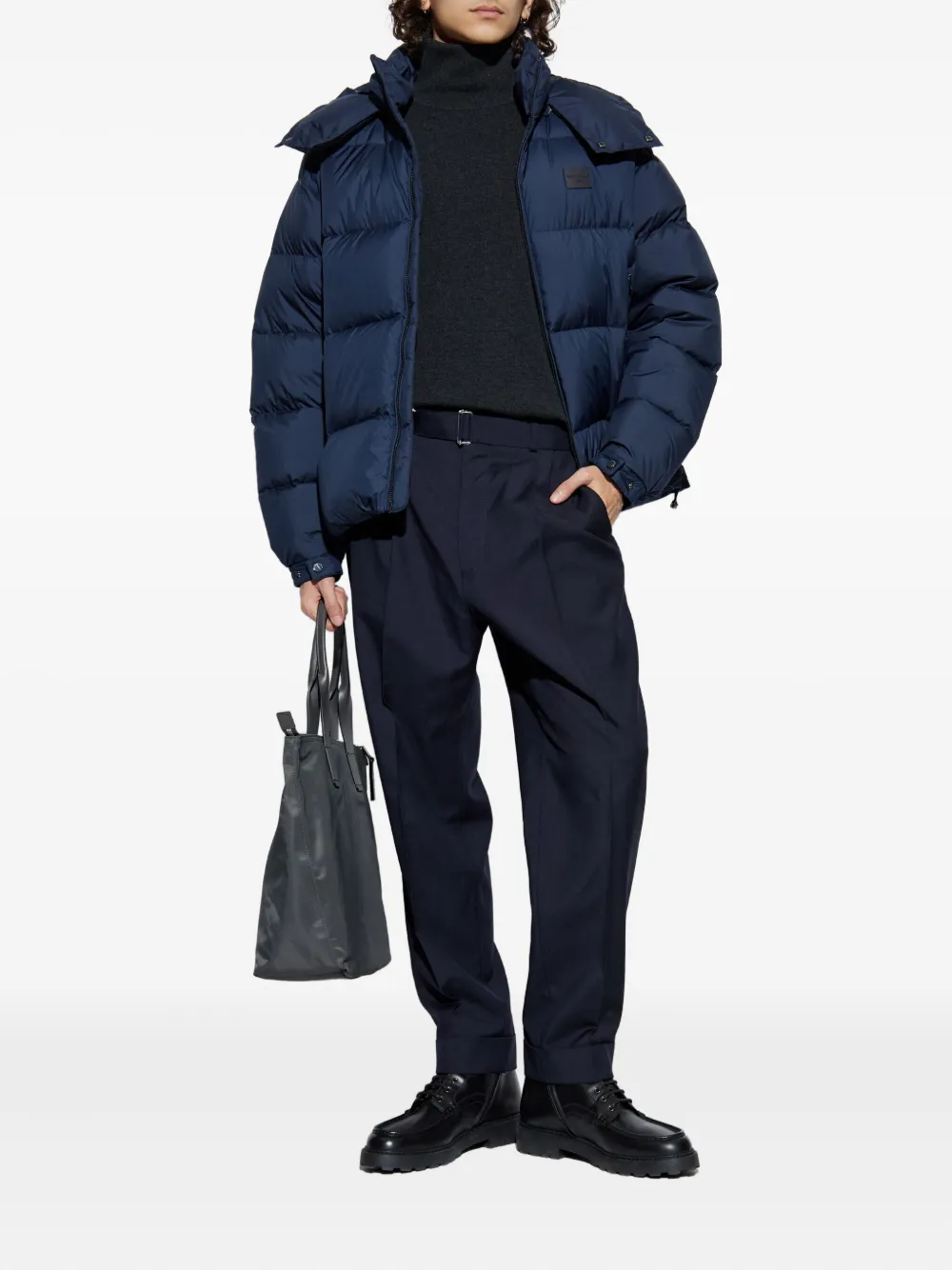 Emporio Armani attached-hood quilted padded  jacket | Down Jackets | Image 2