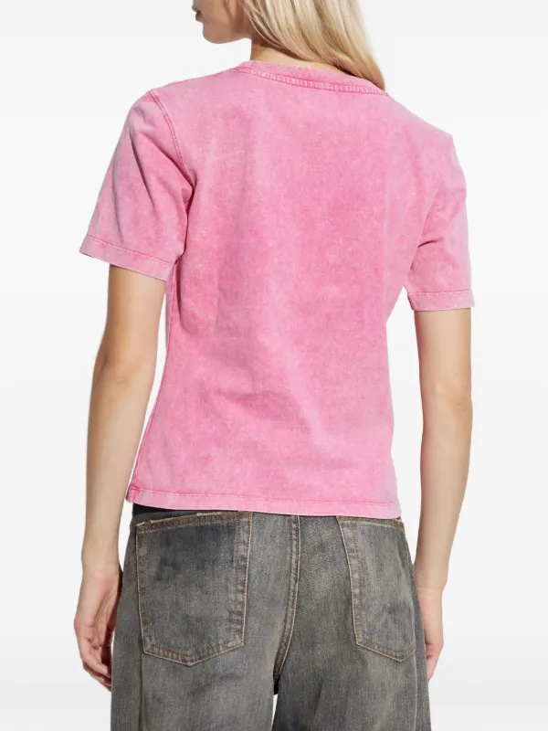 GANNI ハートエンブロイダリー Tシャツ | ピンク | FARFETCH JP