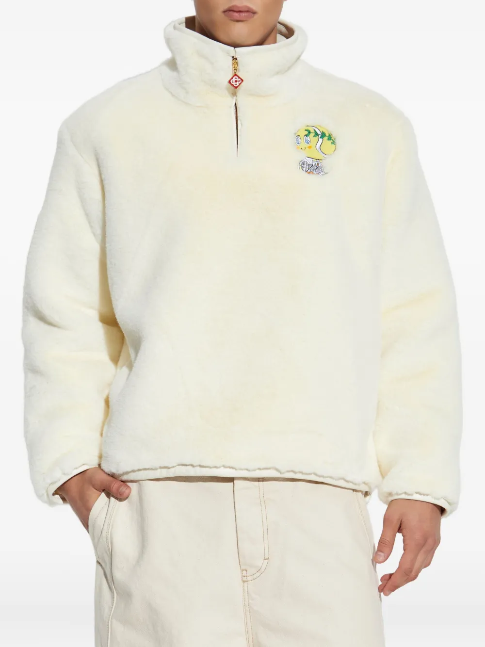 Casablanca Half-zip Sweatshirt In White