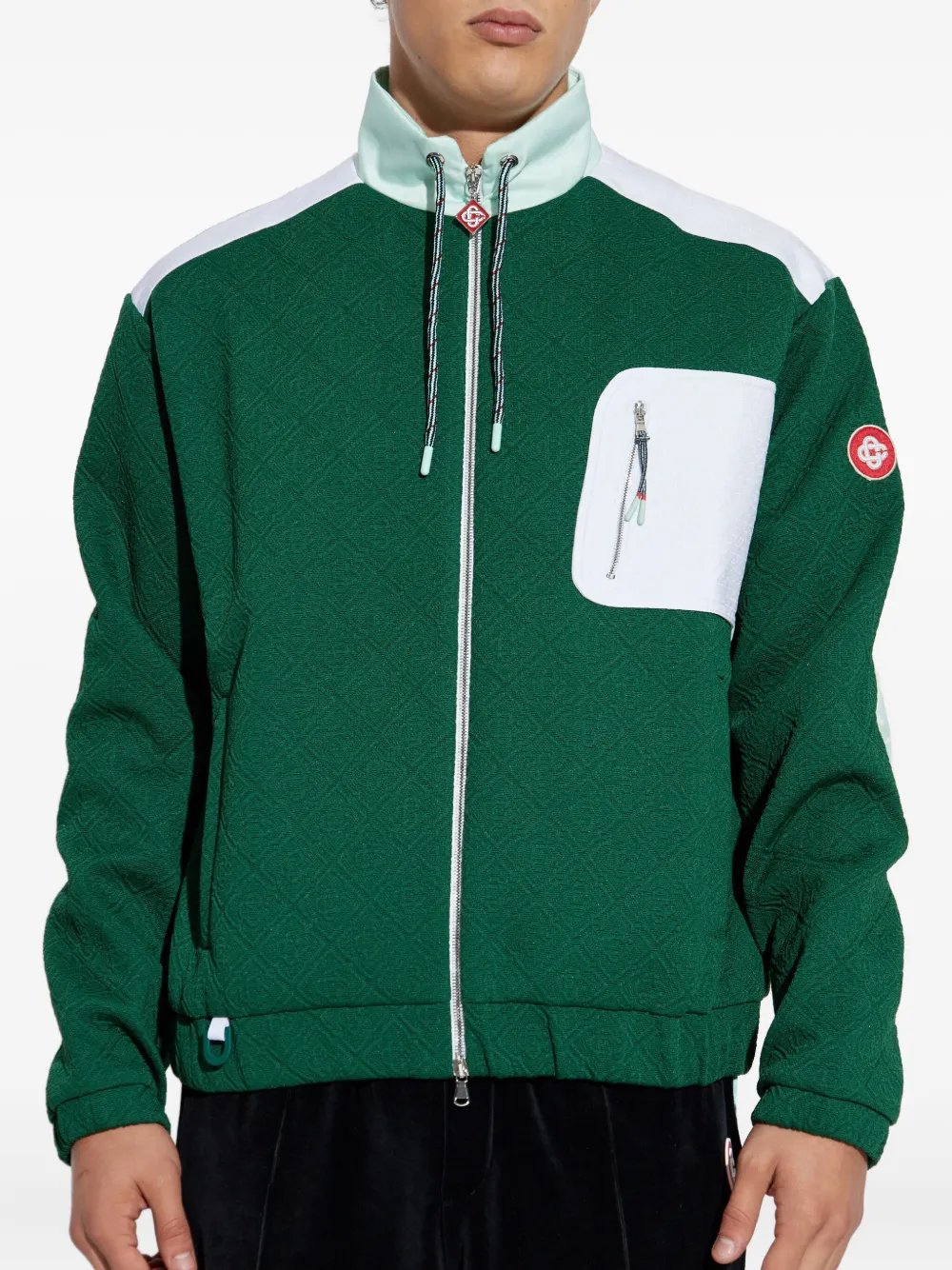 Casablanca Sweatei met rits Groen