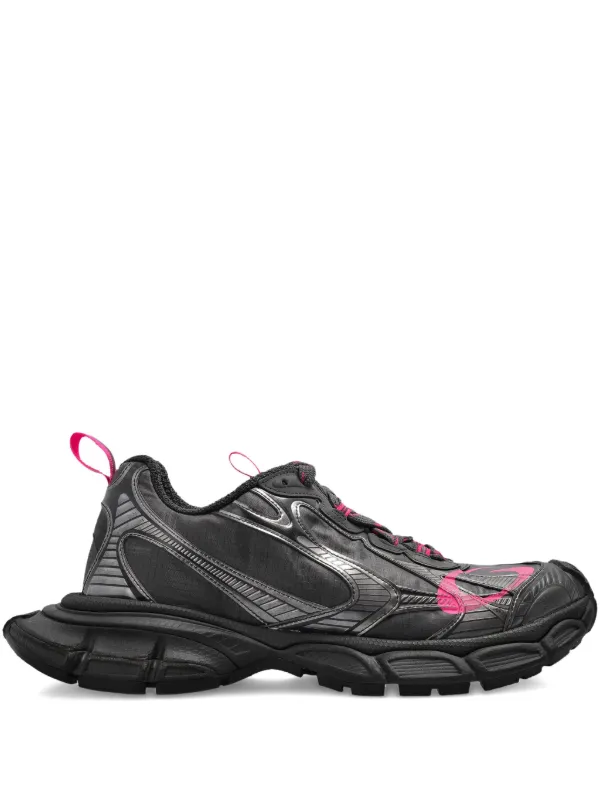 Balenciaga Panelled Low-top Sneakers in Black