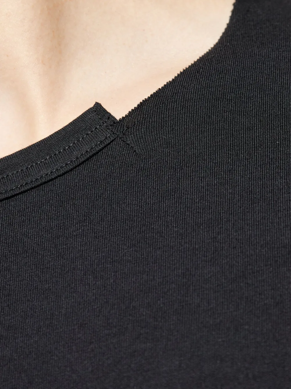 Yohji Yamamoto T-shirt met split Zwart