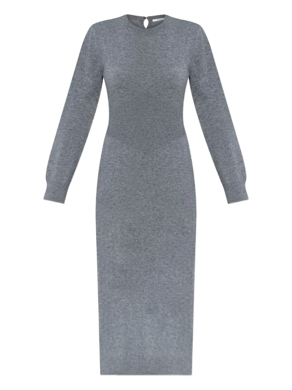 Givenchy Womens Medium Grey Side-slit Long-sleeve Cashmere Midi Jumper Dress Xs In Multi