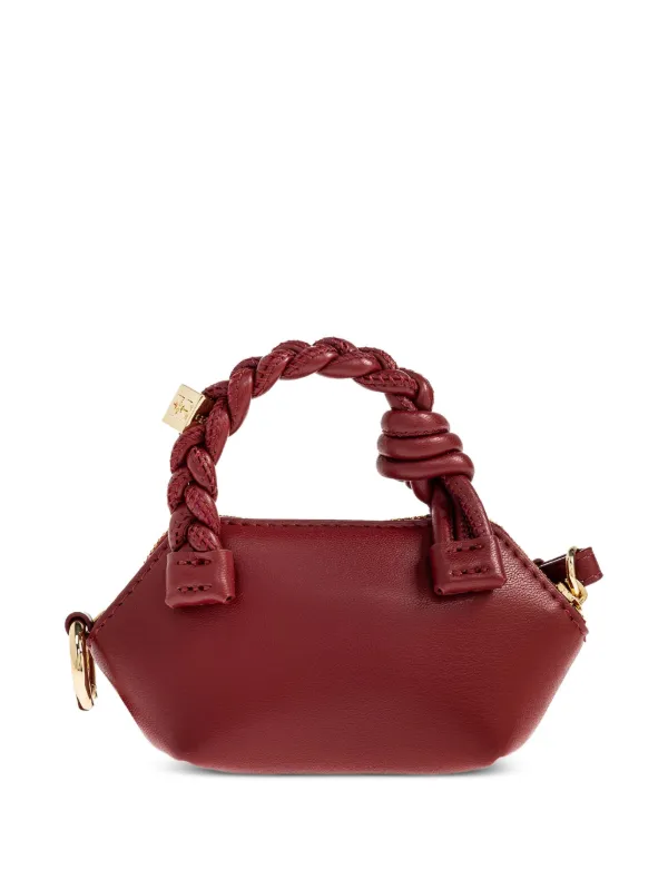 GANNI braided-handle Leather Tote Bag Red FARFETCH IN
