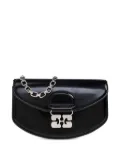 GANNI chain-strap half-moon mini bag - Black
