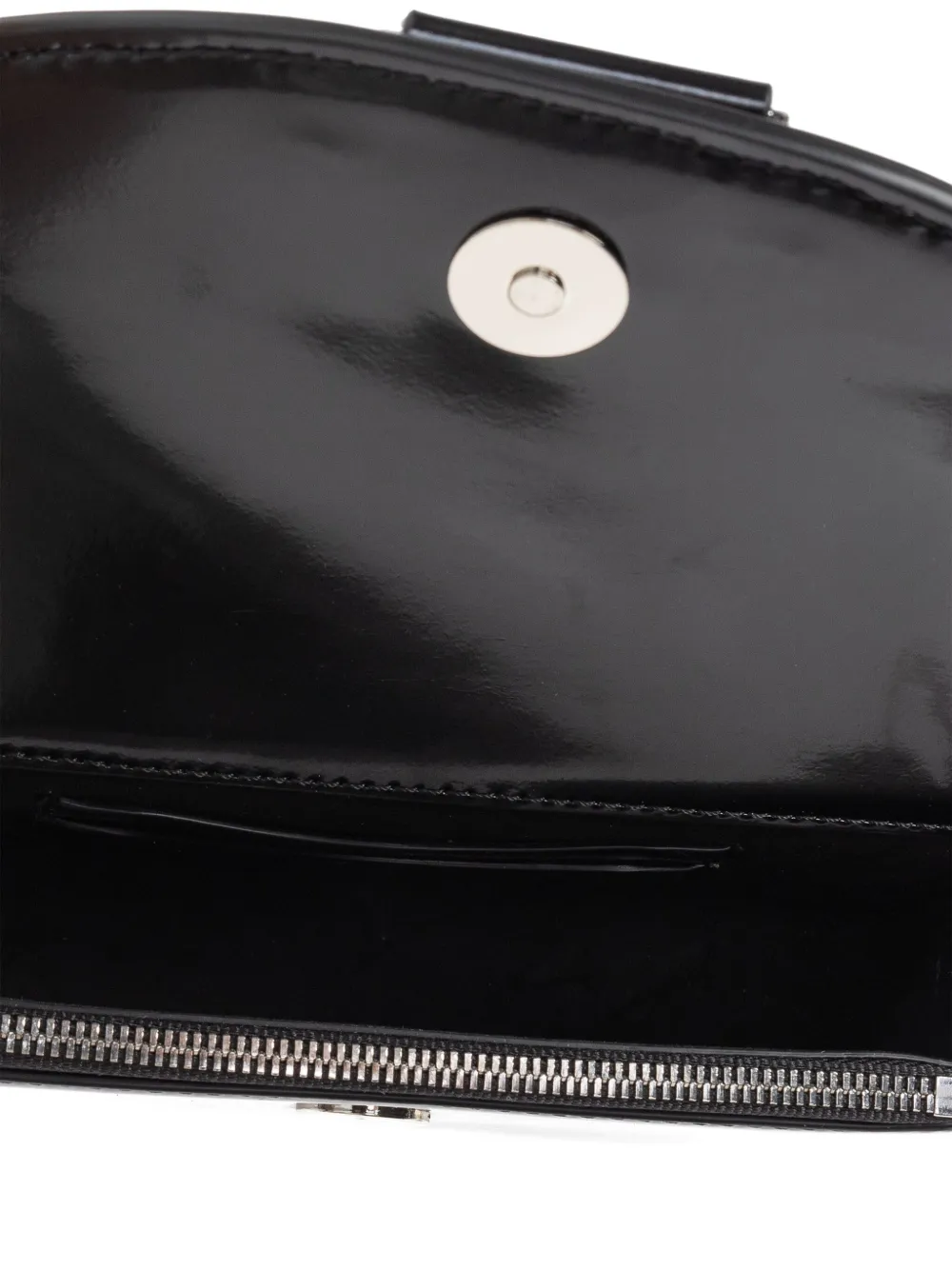 GANNI Halvemaanvormige mini-tas met kettinghengsel Zwart