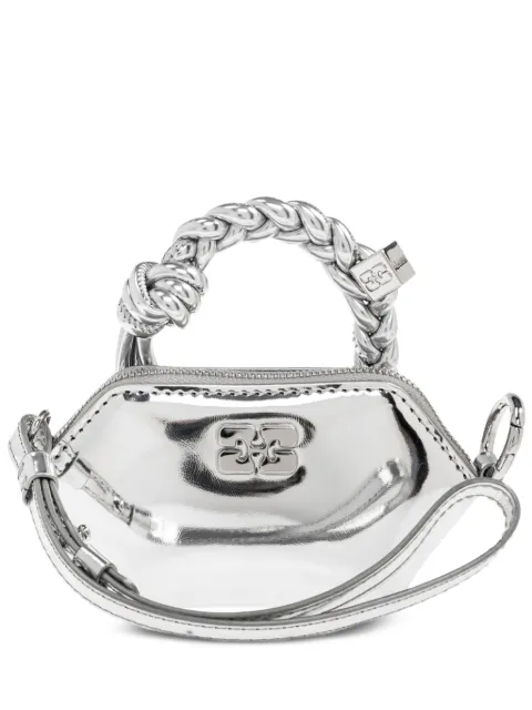 GANNI braided-handle metallic-effect pouch bag charm