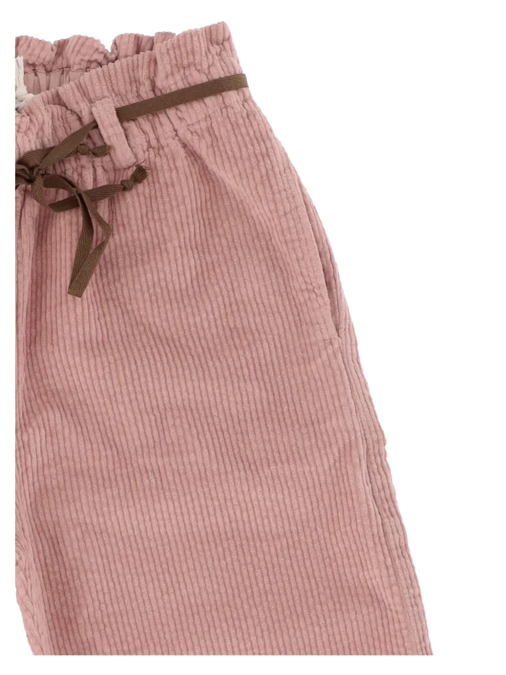 Babe And Tess Ribbed-waistband Corduroy Trousers In Pink