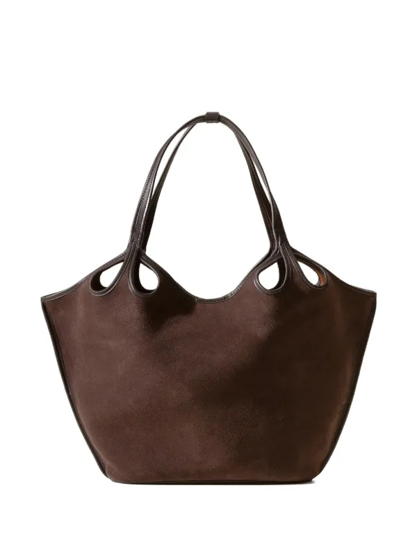 Hereu Escala Suede Shoulder Bag Brown FARFETCH PH