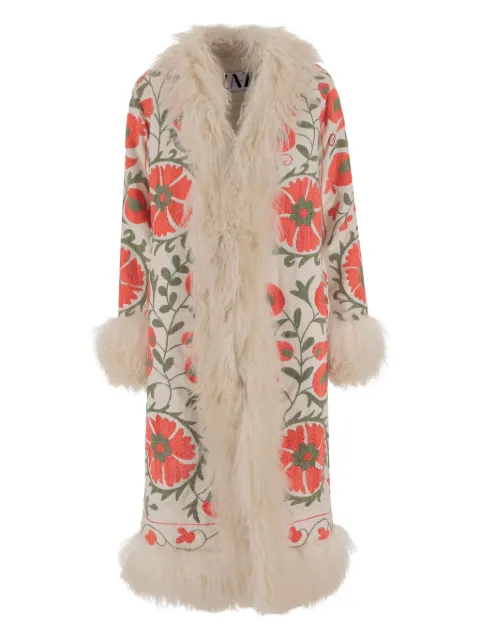 ZAZI VINTAGE floral-embroidered coat