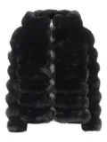 UNCOMMON faux-fur hooded coat - Black