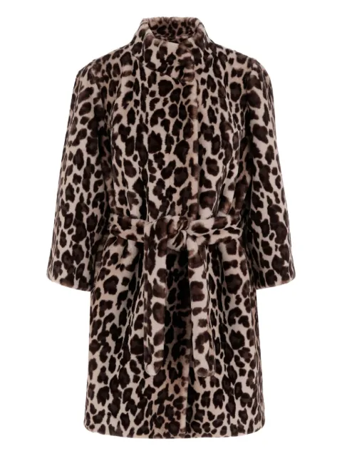 UNCOMMON animal-print belted coat