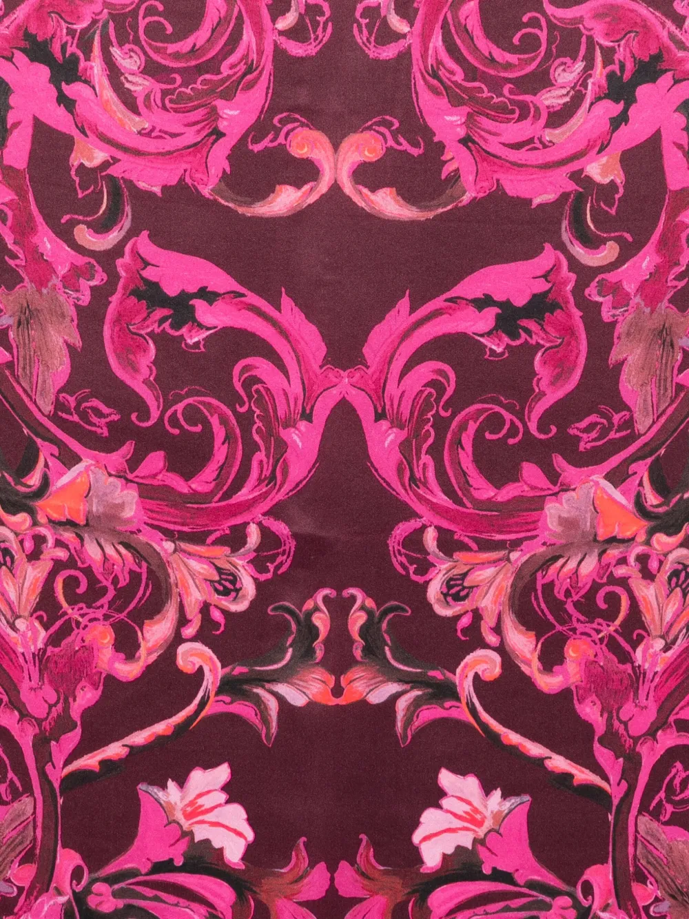 Versace Jeans Couture baroque-print silk scarf - Roze