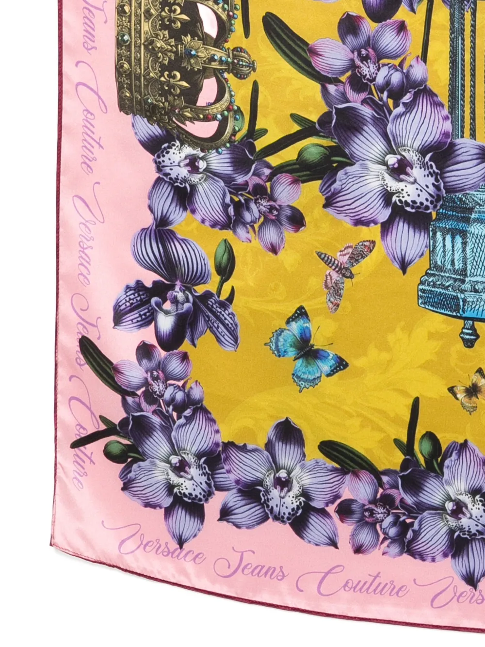 Versace Jeans Couture Birdcage Orchid Scarf In Pink