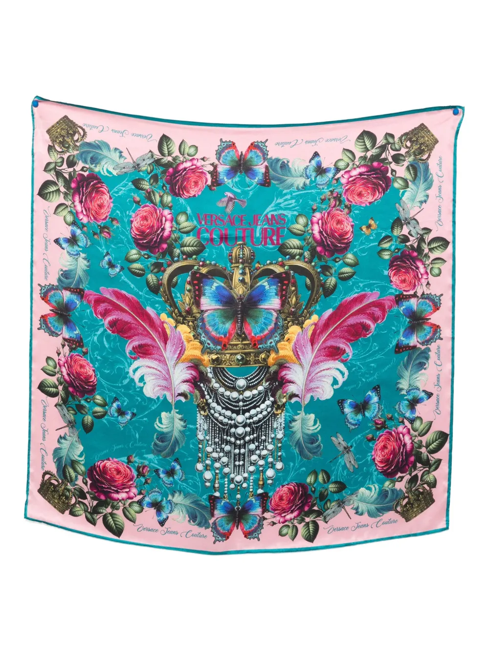 Versace Jeans Couture butterfly-crown scarf | Pink | Image 1