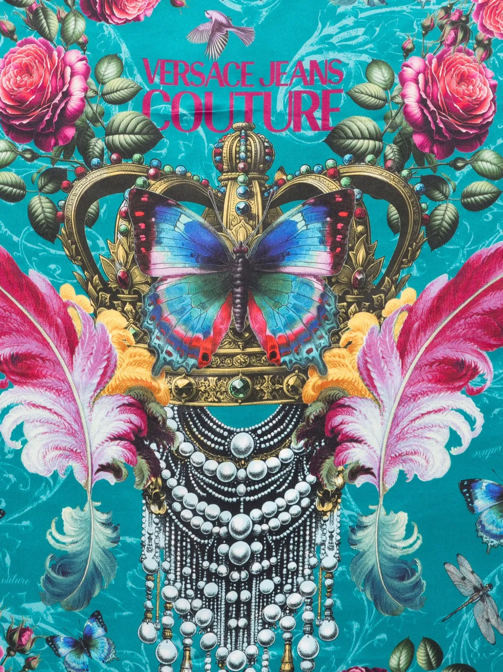 Versace Jeans Couture butterfly-crown scarf - Roze