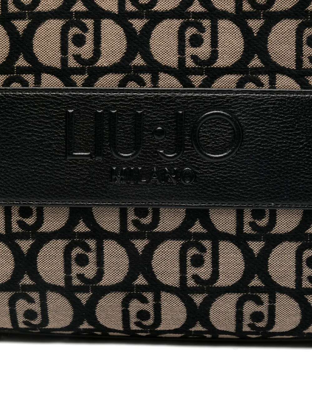 Liu •jo Monogram Logo-plaque Tote Bag In Black