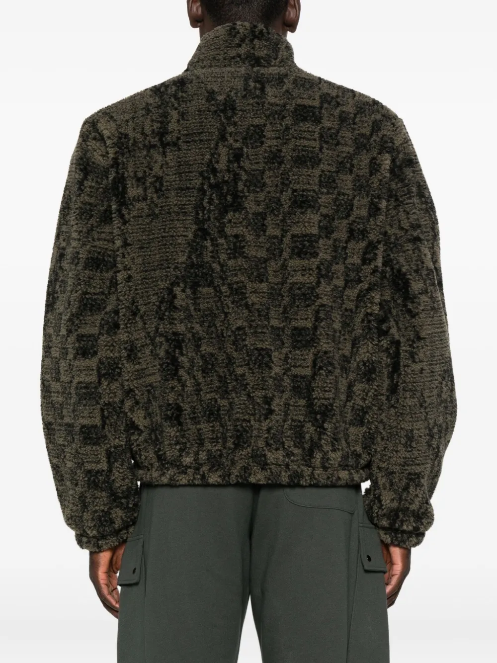 ROA Ewe fleece jack met rits Groen