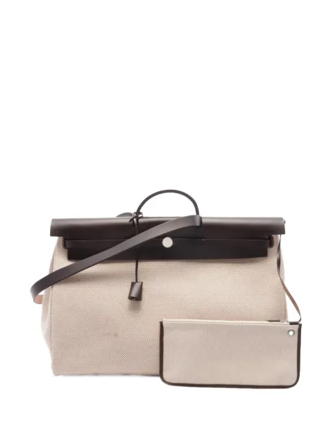 Hermès Pre-Owned 2022 Toile and Vache Hunter Herbag Zip Cabine 50 travel bag