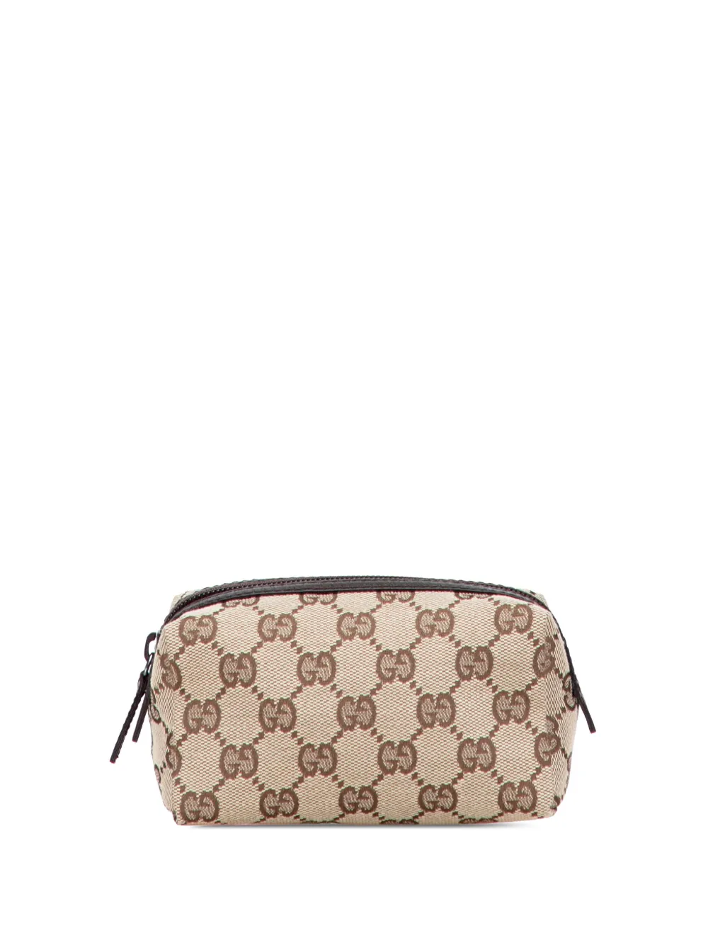Pre-owned Gucci 2000-2015 Gg Canvas Pouch In Brown