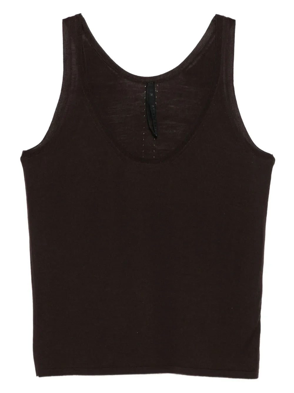 Petar Petrov scoop-neck merino-wool tank top | Brown | Image 1