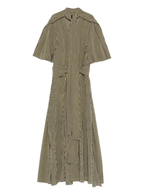 Petar Petrov stripe tie-neck maxi dress