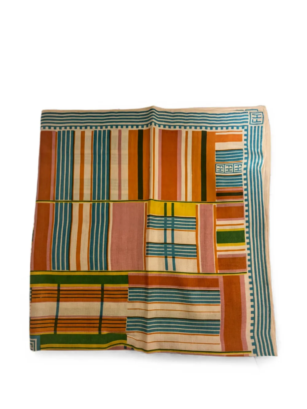 Friendly Hunting geometric-print scarf - Arancione