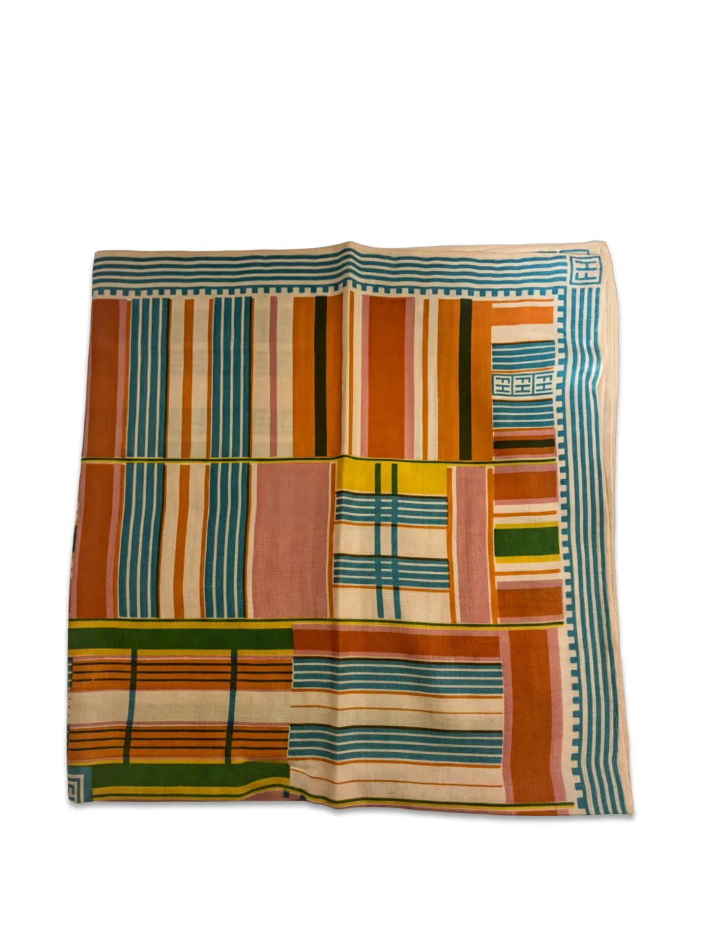 Friendly Hunting geometric-print scarf - Orange