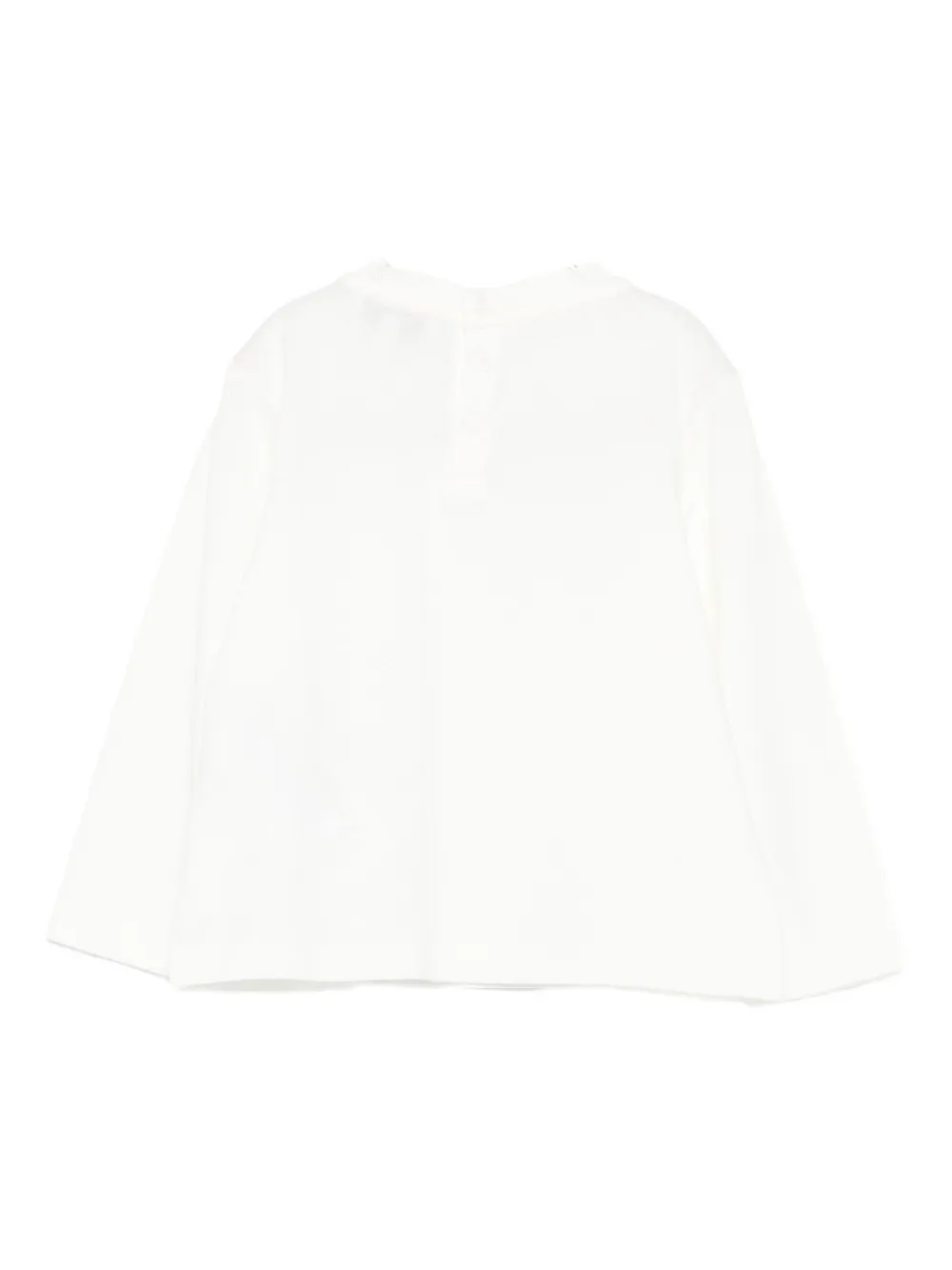 Emporio Armani Logo-print Long-sleeve Top In White