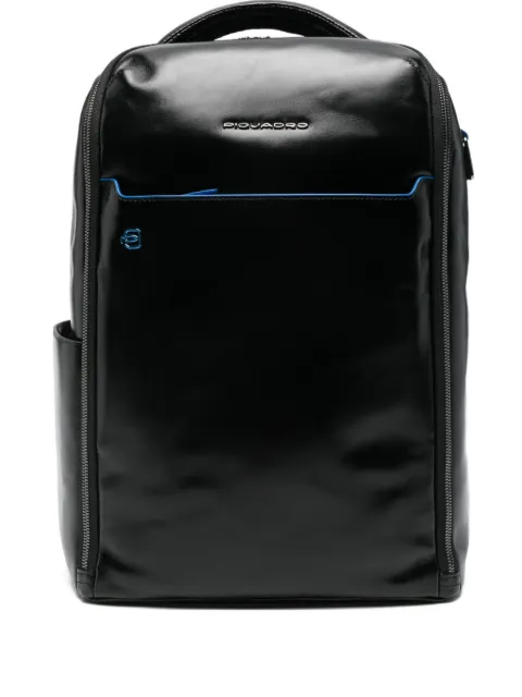 PIQUADRO leather top-handle backpack