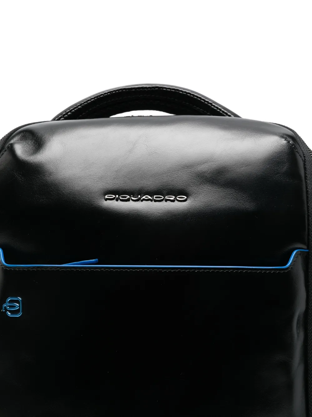 Piquadro Leather Top-handle Backpack In Black