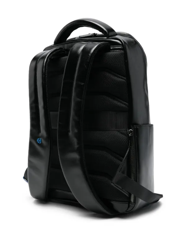 PIQUADRO Leather top-handle Backpack | Black | FARFETCH