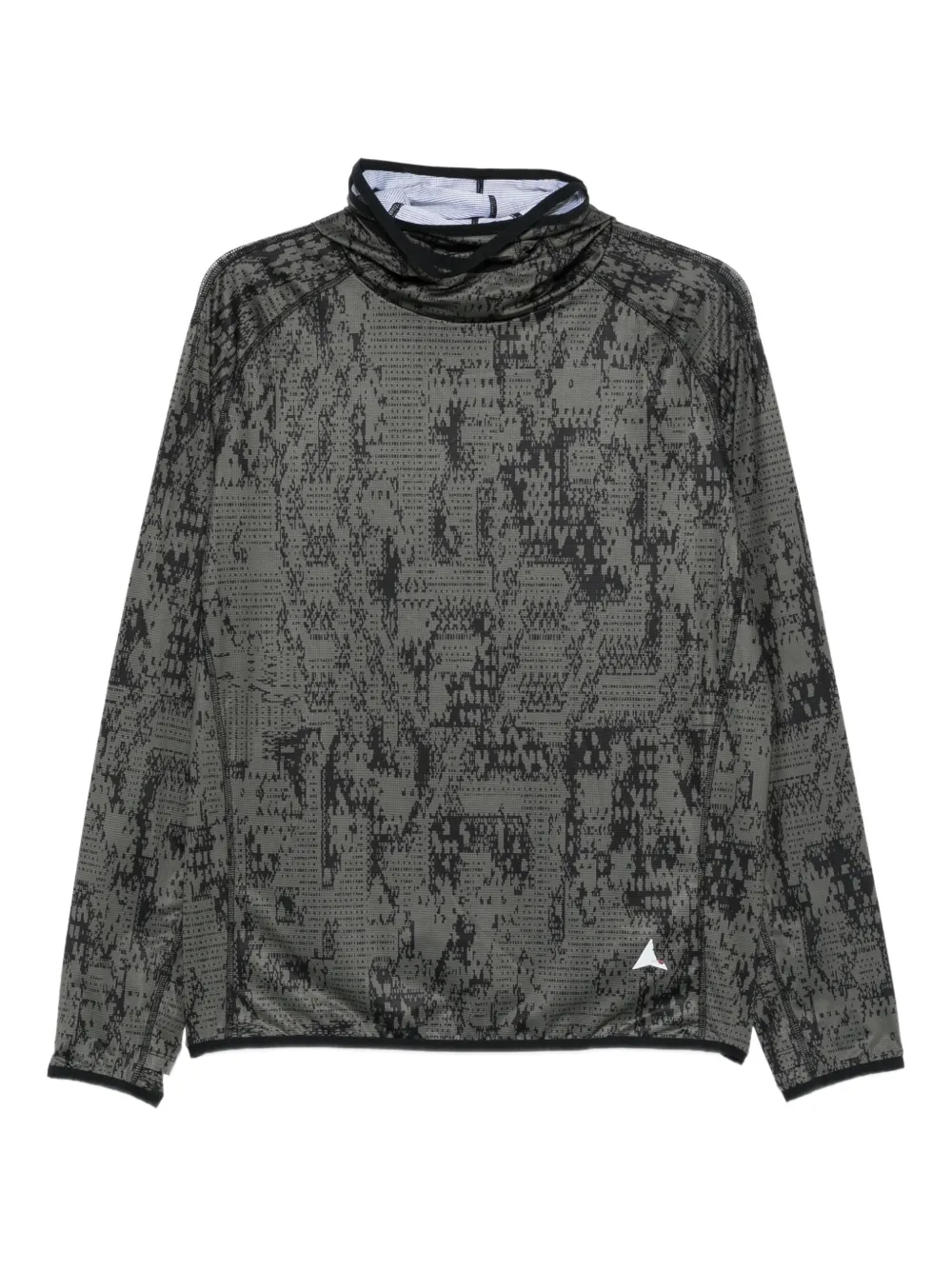 ROA high-neck patterned T-shirt | Green | Image 1